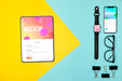 Free Flat Lay Devices And Glasses Arrangement Psd