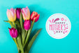 Free Flat Lay Label Mockup For Easter Psd