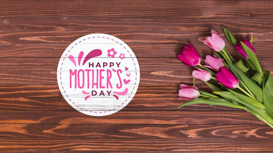 Free Flat Lay Mothers Day Composition With Copyspace For Logo Psd