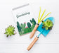 Free Flat Lay Notebook And Blue Shovel Psd