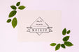 Free Flat Lay Of Leaves Concept Mock-Up Psd