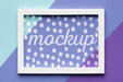 Free Flat Lay Of Mock-Up Frame Psd