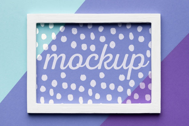 Free Flat Lay Of Mock-Up Frame Psd