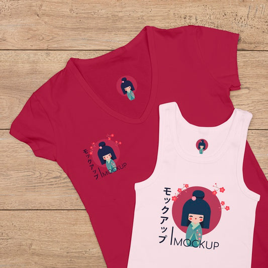 Free Flat Lay Of T-Shirt Concept Mock-Up Psd