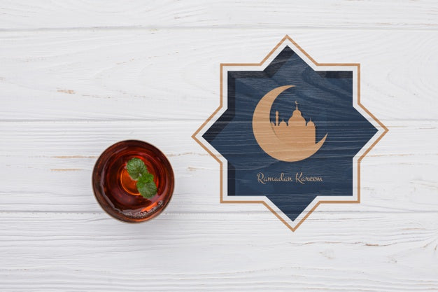 Free Flat Lay Ramadan Mockup For Logo Psd
