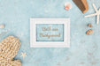 Free Flat Lay Spa Center Mock-Up Bath Sea Psd