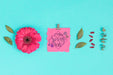 Free Flat Lay Spring Mockup With Card Psd