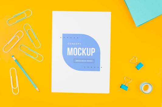 Free Flat Lay Stationery Mock-Up Psd