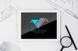 Free Flat Lay Tablet Mock-Up With Architectural Tools Psd