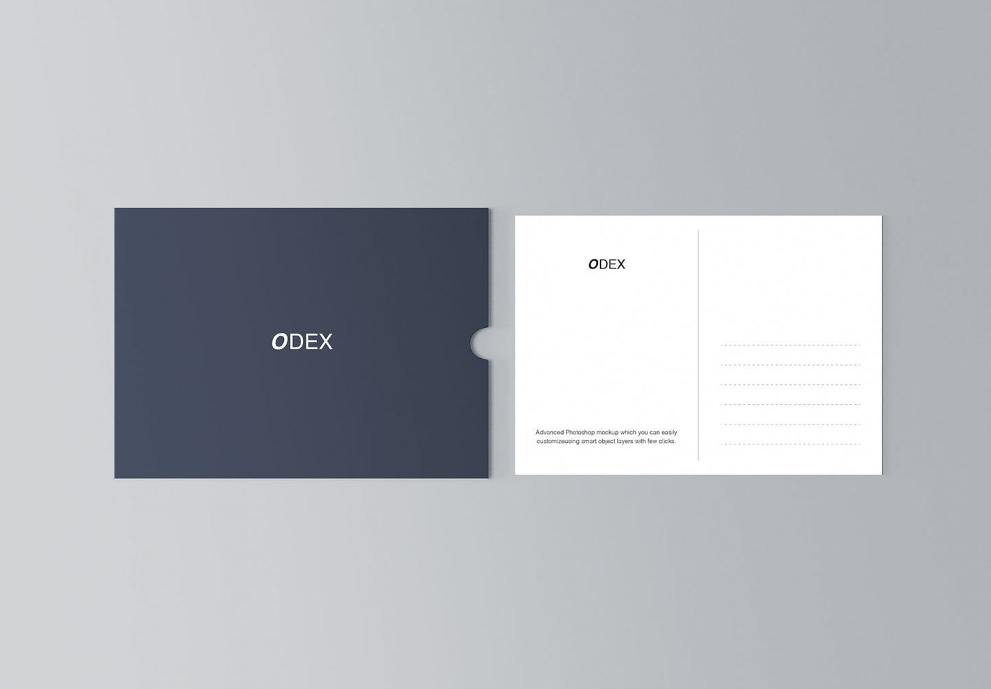 Free Flat Postcard Mockup