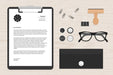 Free Flat Stationery & Desk Items Mockup