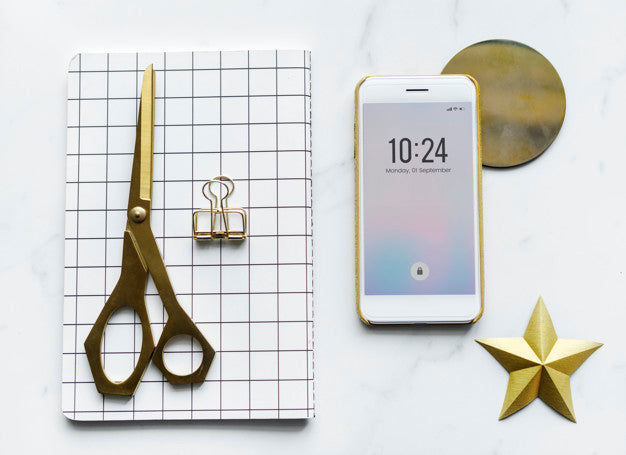 Free Flatlay Of Feminine And Girly Workspace Psd