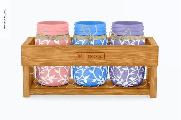 Free Flatware Serving Holder Mockup, Front View Psd