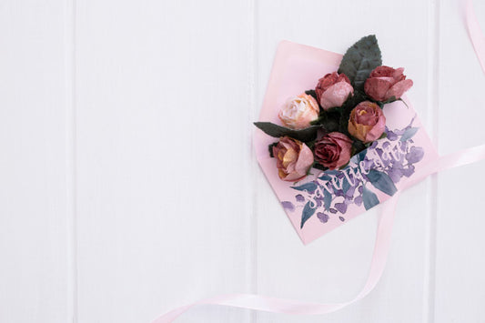 Free Floral Wedding Invitation Envelope Mockup Watercolor Psd