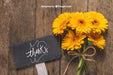 Free Flower Concept With Sign Psd