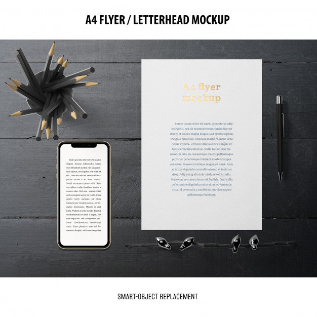 Free Flyer Or Letterhead Mockup Psd
