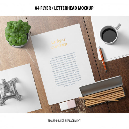 Free Flyer Or Letterhead Mockup Psd