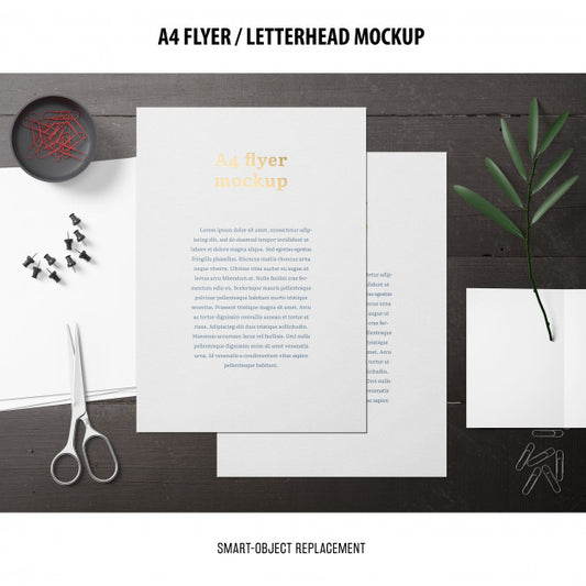 Free Flyer Or Letterhead Mockup Psd