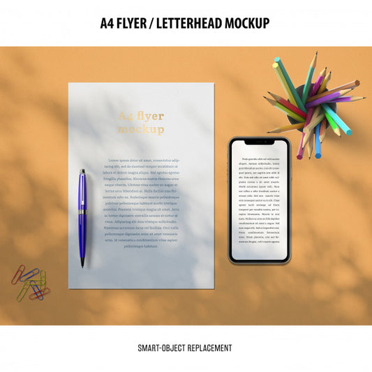 Free Flyer Or Letterhead Mockup Psd