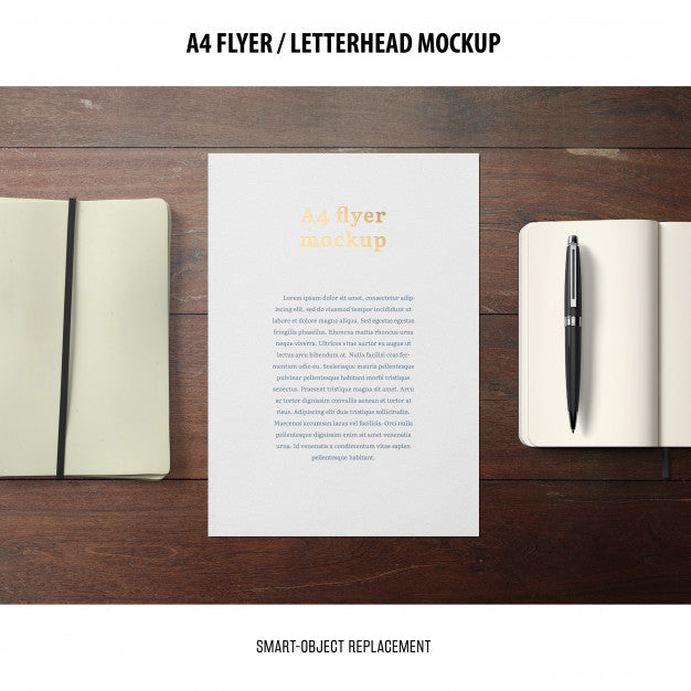 Free Flyer Or Letterhead Mockup Psd