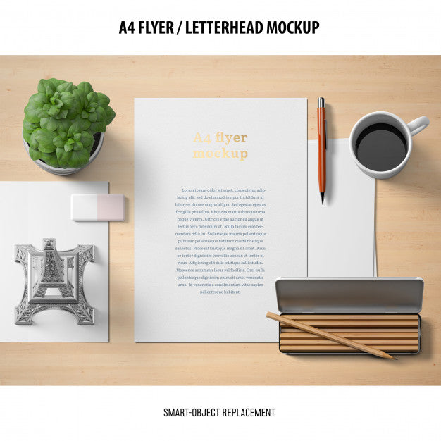 Free Flyer Or Letterhead Mockup Psd