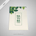 Free Flyer With Green Leaves Psd