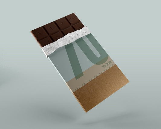 Free Foil Wrap For Chocolate Tablet Mock-Up Psd