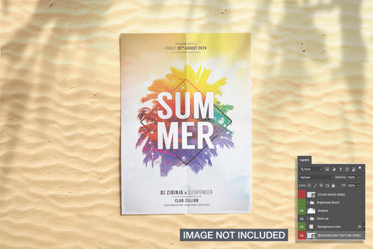 Free Folded Flyer Mockup Psd