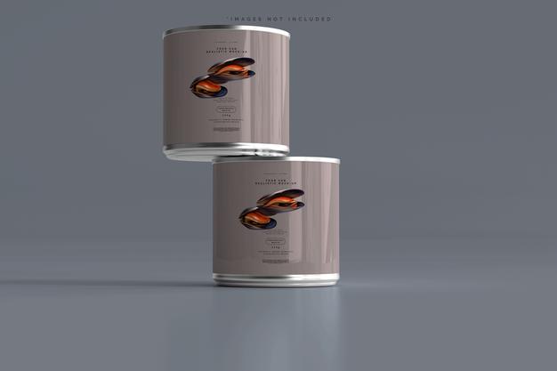 Free Food Can Mockup Psd