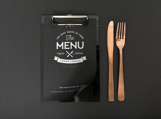 Free Food Menu Concept Mock-Up Psd