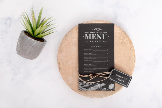 Free Food Menu Concept Mock-Up Psd
