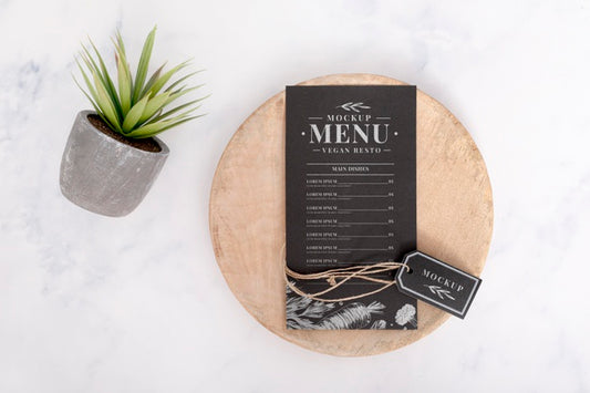 Free Food Menu Concept Mock-Up Psd