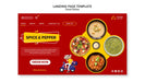 Free Food Online Concept Landing Page Mock-Up Psd