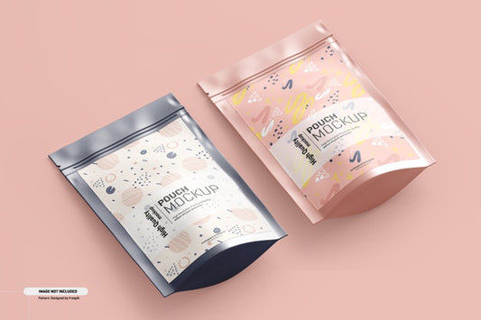 Free Food Supplement Pouch Packaging Mockup Psd