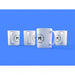 Free Four Mugs On Blue Background Mock Up Psd