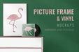 Free Frame And Vinyl Mockup Design Psd