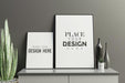 Free Frame Mockup In Living Room Interior Psd