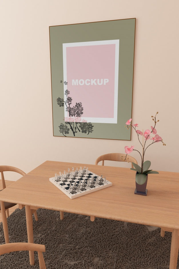 Free Frame Mockup In Living Room Psd