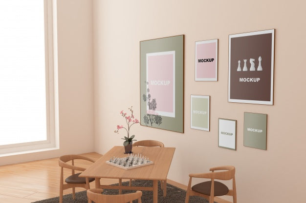 Free Frame Mockup In Living Room Psd