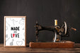 Free Frame Mockup With Sewing Concept Psd