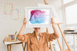 Free Frame Mockup With Studio Art Concept Psd