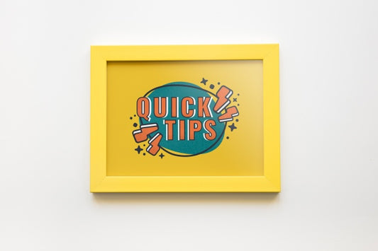 Free Frame Mockup With Tips Concept Psd