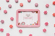 Free Frame With Candies Beside Psd