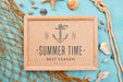 Free Frame With Nautic Message Mock-Up Psd