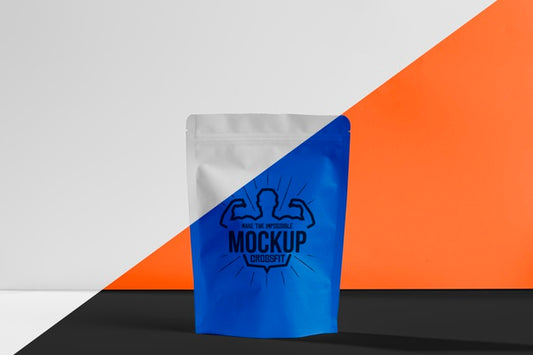 Free Front View Bag Of Protein Powder Mock-Up Psd
