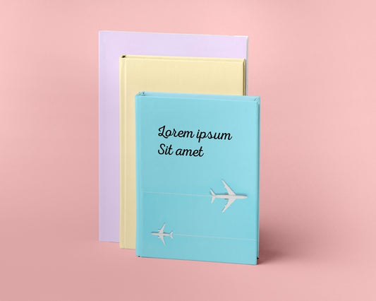 Free Front View Book Cover Mock-Up Assortment Psd