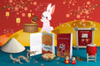 Free Front View Chinese New Year Decoration And Books Psd
