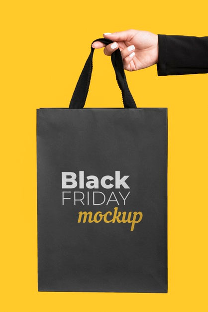 Free Front View Of Black Friday Concept Mock-Up Psd