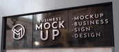 Free Front View Of Business Mockup Sign Design Psd
