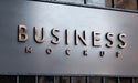 Free Front View Of Business Mockup Sign Design Psd